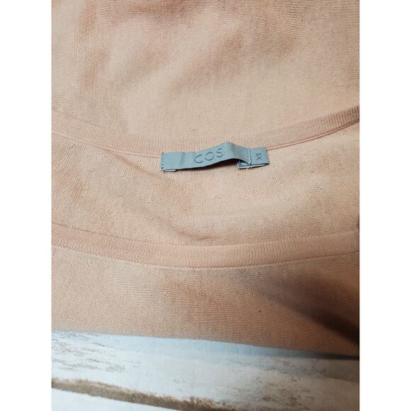 COS Womens Xs Top Minimalist Colorblock Neutral Art 100% Cotton Dolman Swing - Picture 7 of 8